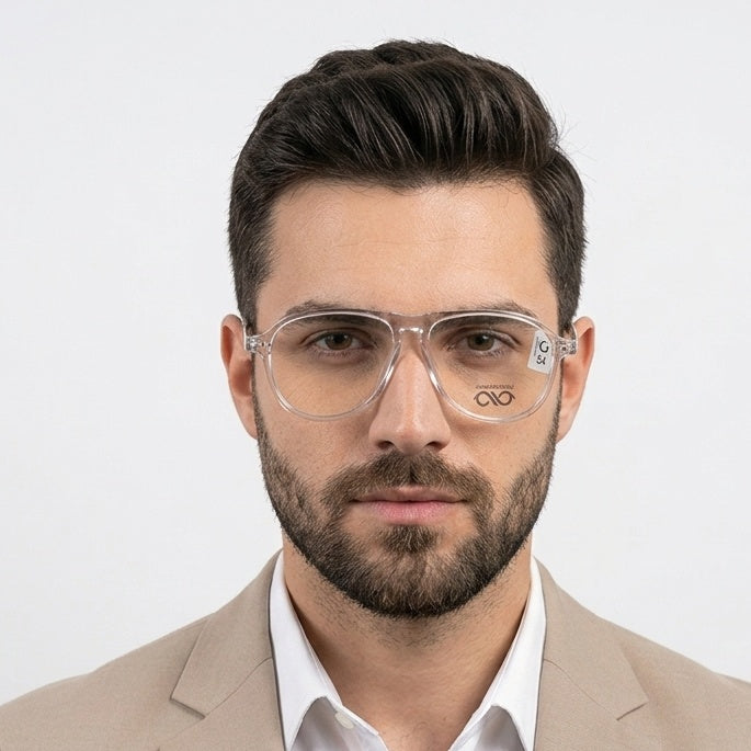 FRAMEKARTS // AVIATOR FRAME TRANSPARENT FOR MEN