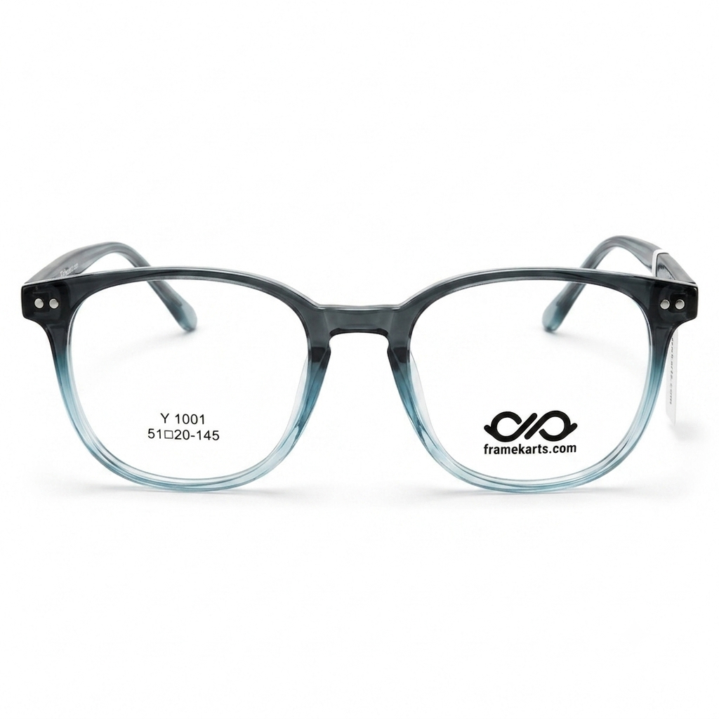 Framekarts// blue shade fibre frame Round for men