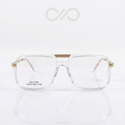 FRAMEKARTS// TRANSPARENT ACETATE FRAME FOR MEN