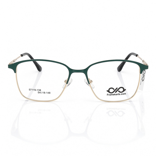 Framekarts// metal green and golden rectangle for men