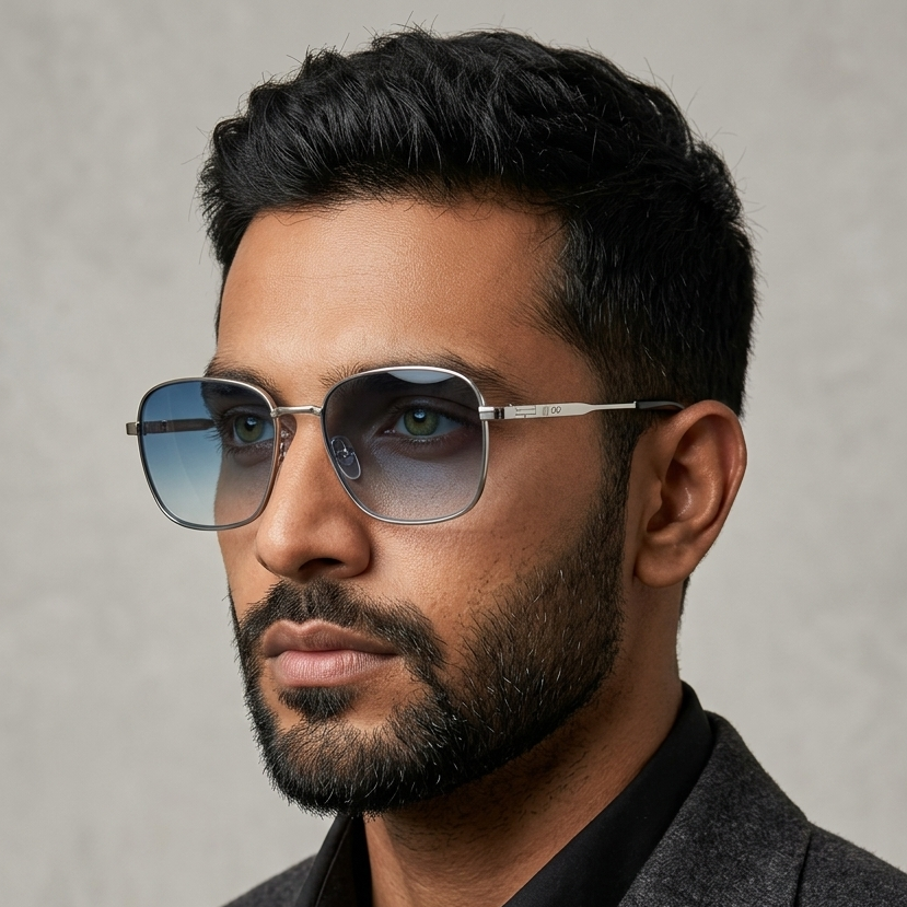 Framekarts// Drip metal blue shade polarized for men