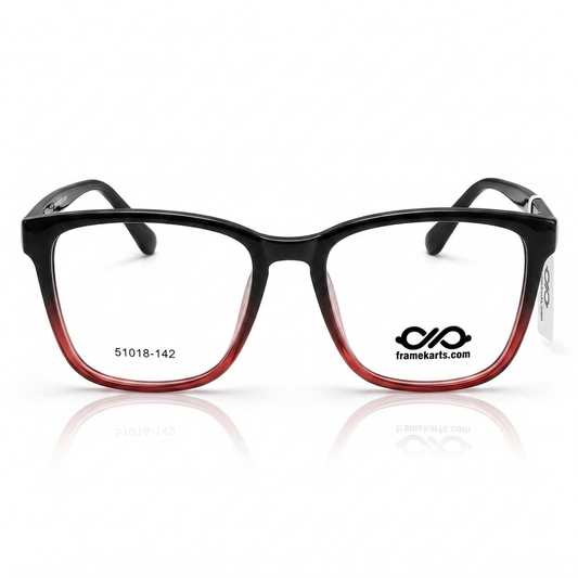 Framekarts // square black and red rull frame for men