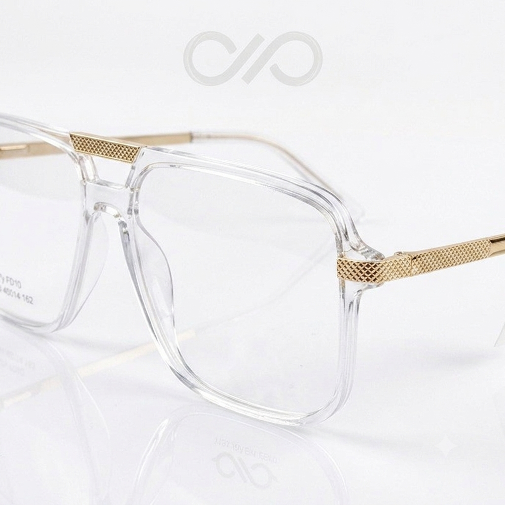 FRAMEKARTS// TRANSPARENT ACETATE FRAME FOR MEN