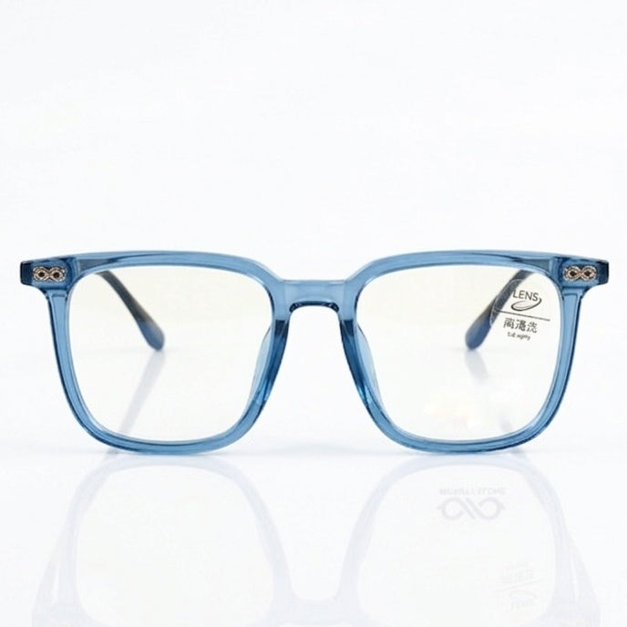 FRAMEKARTS// ICE BLUE ACETATE SHEET FRAME FOR MEN SQUARE