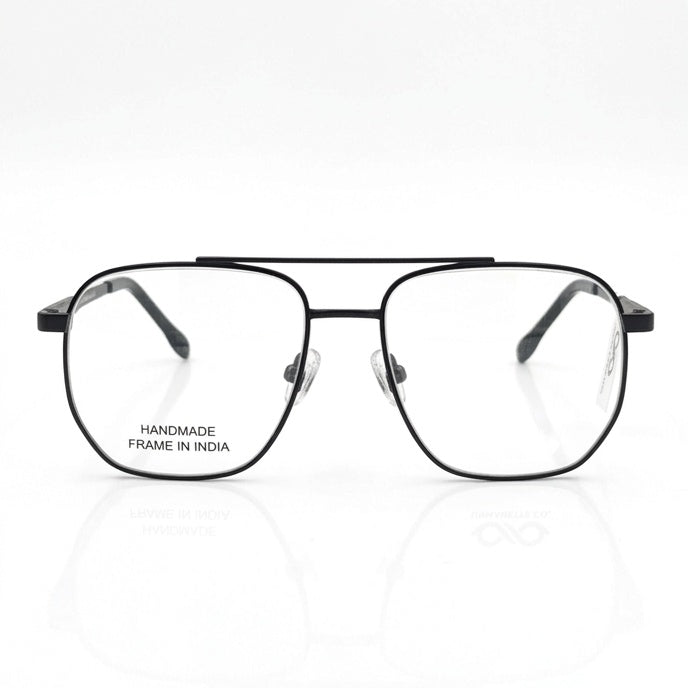 FRAMEKARTS// BLACK CASUAL METAL FOR MEN SQUARE