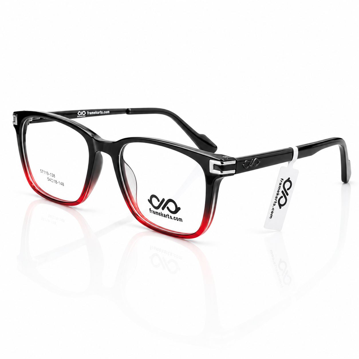 Framekarts// black and red for men square
