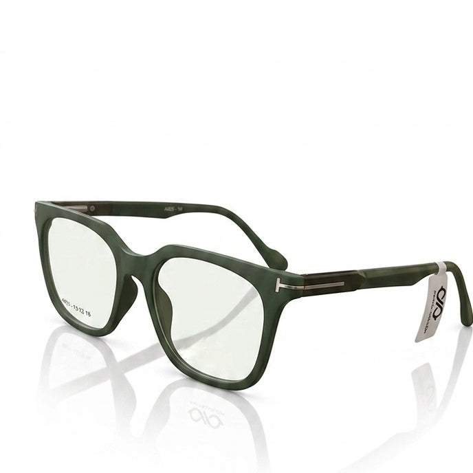 FRAMEKARTS// OLIVE GREEN FULL ACETATE FRAME FOR MEN SQUARE