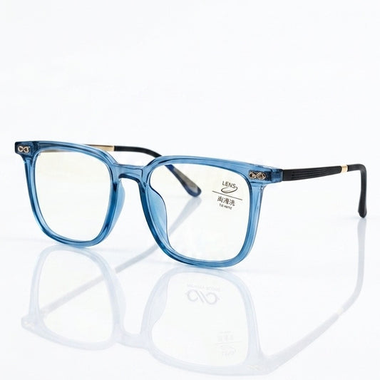 FRAMEKARTS// ICE BLUE ACETATE SHEET FRAME FOR MEN SQUARE