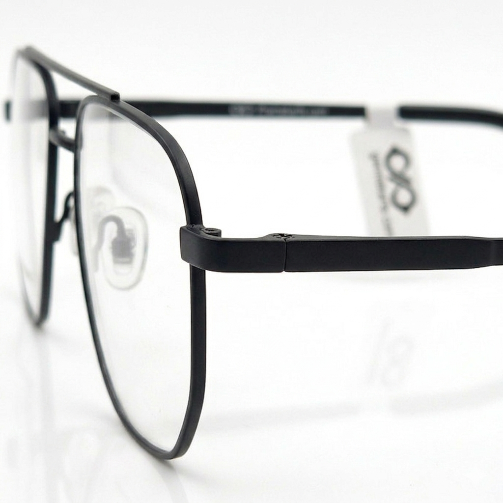 FRAMEKARTS// BLACK CASUAL METAL FOR MEN SQUARE