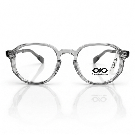 Framekarts// drip glossy grey oval shape for men