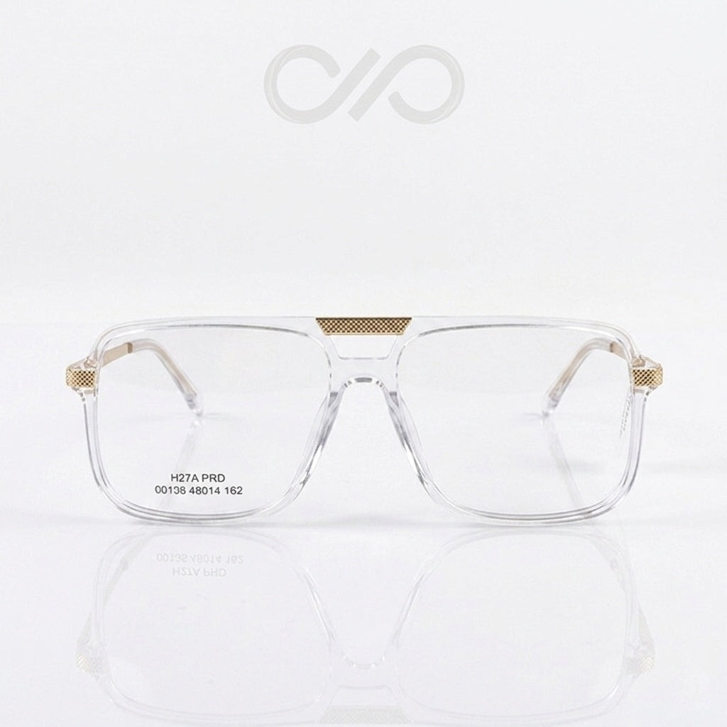 FRAMEKARTS// TRANSPARENT ACETATE FRAME FOR MEN