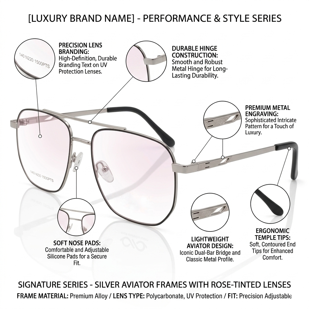 FRAMEKARTS// METAL FRAME FULL RIM SILVER FOR MEN