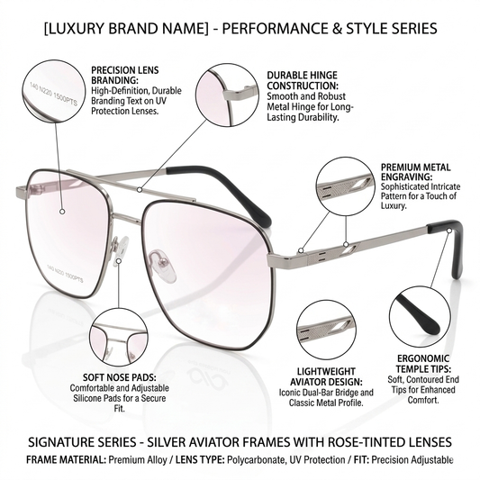 FRAMEKARTS// METAL FRAME FULL RIM SILVER FOR MEN