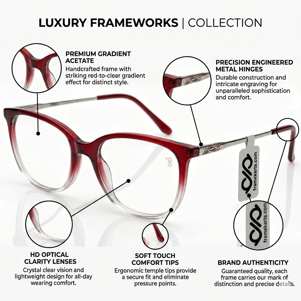 FRAMEKARTS// CHERRY RED CAT EYE SHEET FRAME