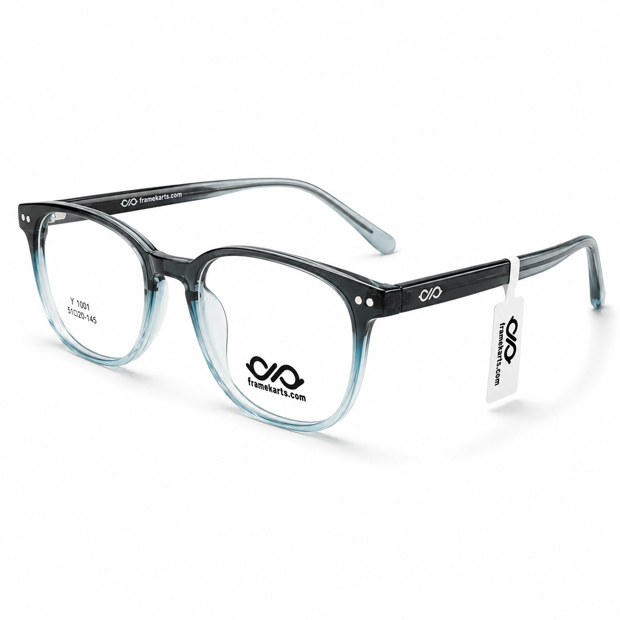 Framekarts// blue shade fibre frame Round for men
